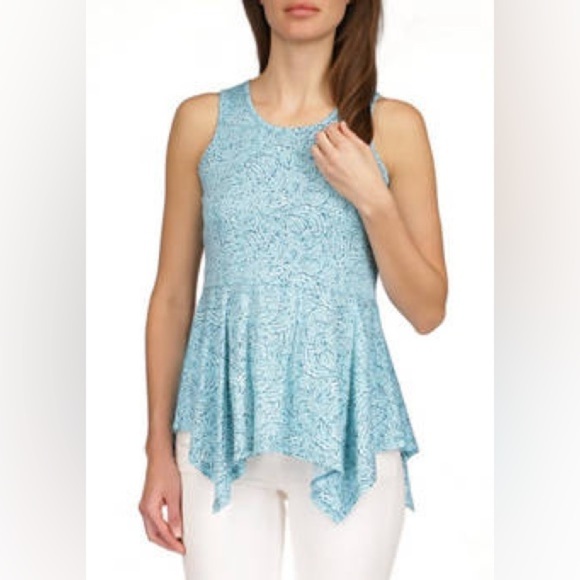 Michael Kors Women's Printed Handkerchief Tank Top size PL - Picture 1 of 9